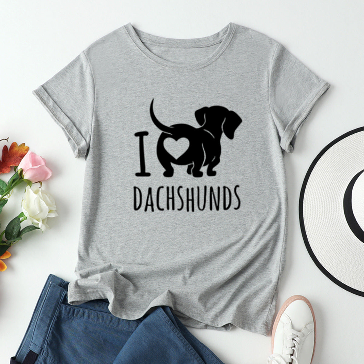 T-shirt I love Dachshunds