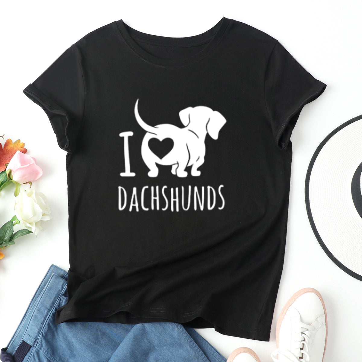 T-shirt I love Dachshunds