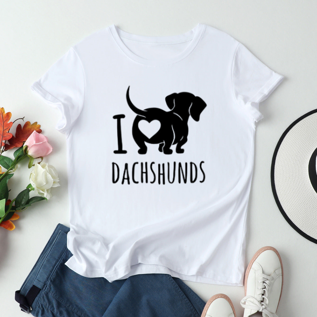 T-shirt I love Dachshunds