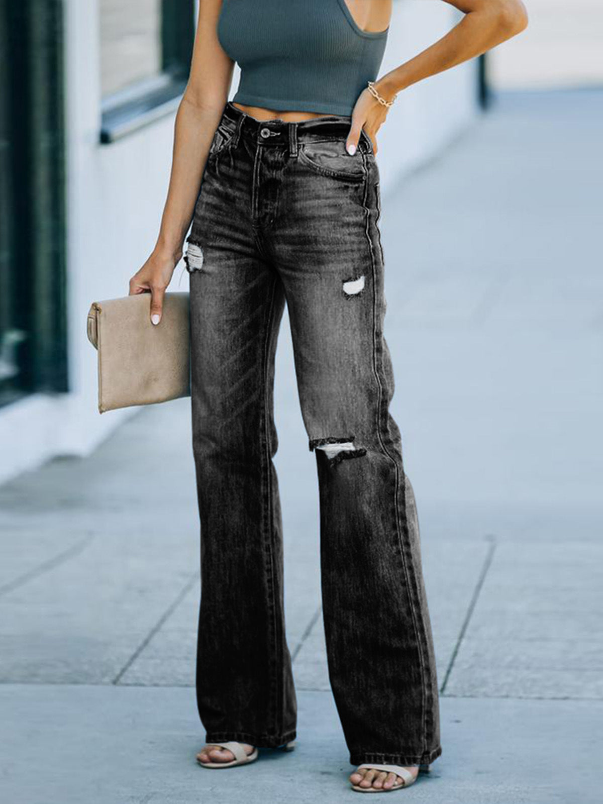 Pantalon large en jean